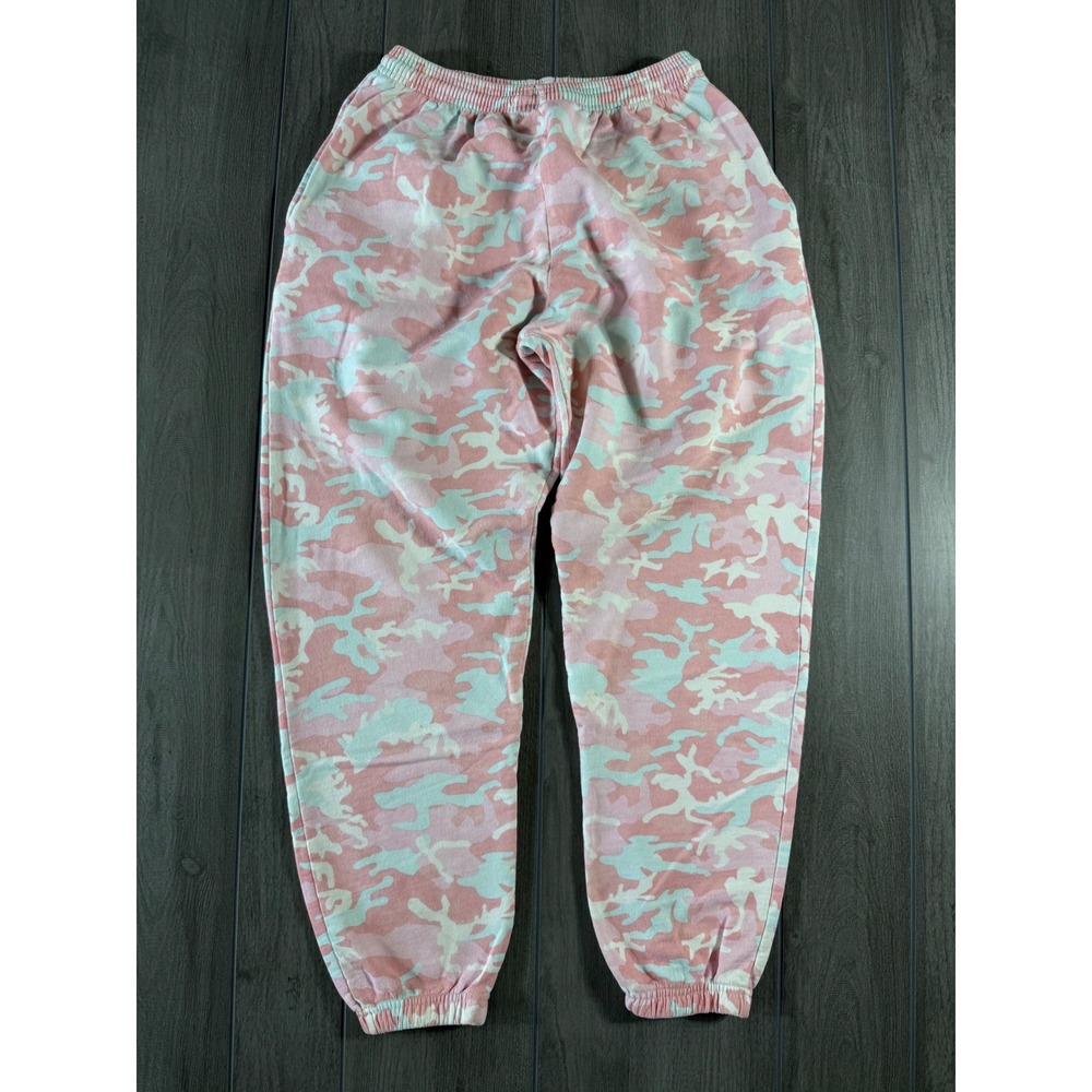 Kylie Jenner Shop Pink Camo Sweatpants Joggers Womens Large Calabasas USA Made